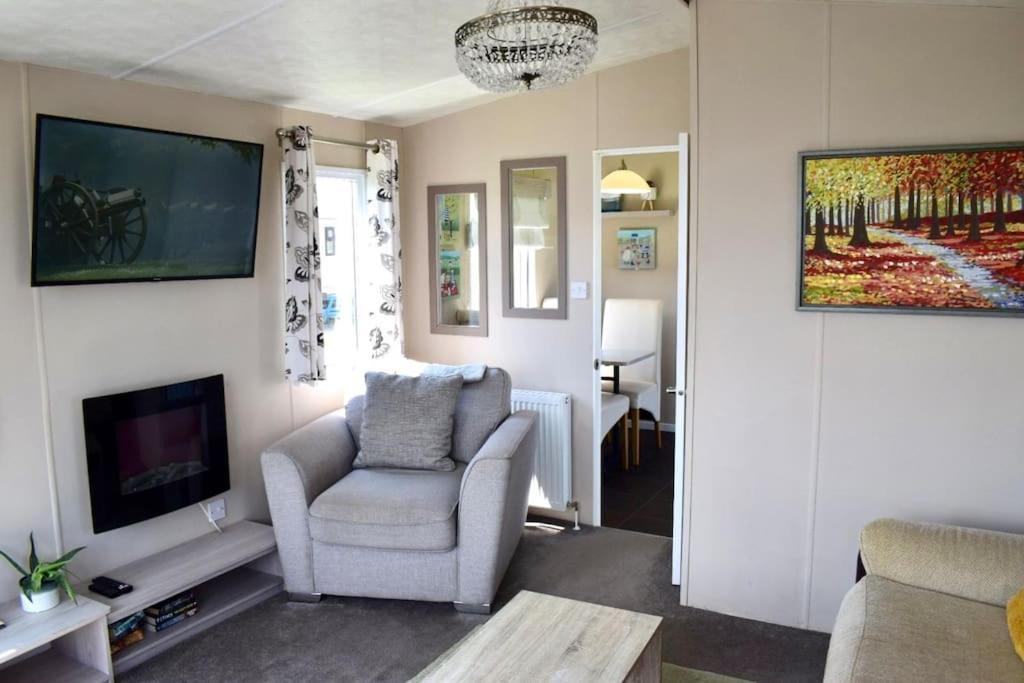 Cosy & Modern Private Seaview Caravan North Seaton Exteriör bild