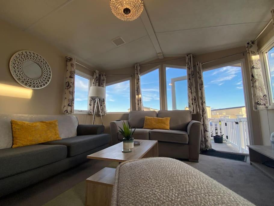 Cosy & Modern Private Seaview Caravan North Seaton Exteriör bild